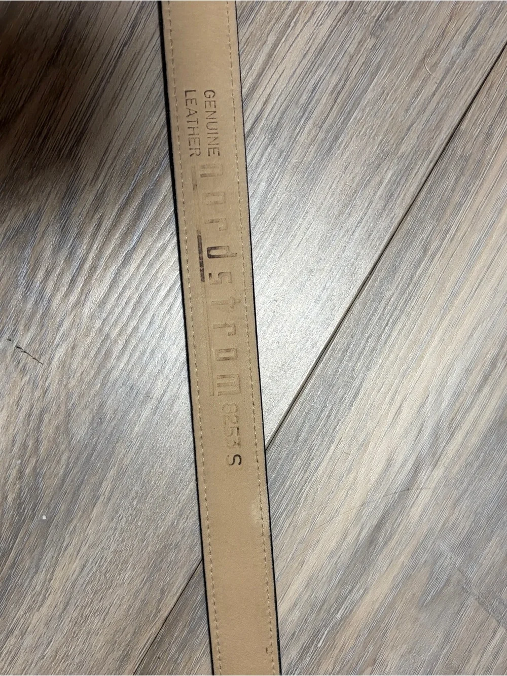 Nordstrom Black Leather Belt Gold Rope Buckle Size Small